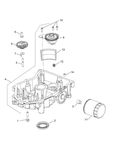 Kohler Zt730-3011 Oil Pan And Lubrication Diagram and Parts List for Z-FORCELZ48 (53ATDAGB-53ATDAGB050)(2015) Cub Cadet Lawn Tractor